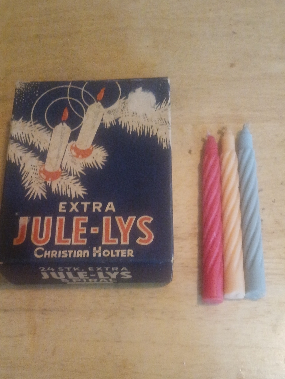 Vintage 1950s Extra Jule-Lys Holiday Candles In Original Box